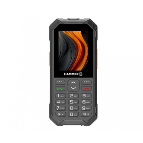 Teléfono Móvil Rugerizado HAMMER 6 Lte (2.4", 2 Mp, 4G, Dual Sim, IP68, 2500 Mah) Negro-naranja