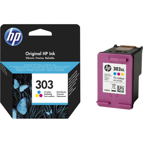 Cartucho de Tinta Original HP Nº303 Color para HP Envy Photo 6230 / 7130 / 7134 / 7830 (T6N01AE)