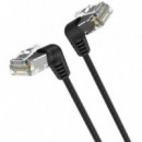 Cable de Red VENTION CAT.6A Utp con Conector Giratorio 360° Ibobf - 1 Metro Negro