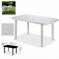 Mesa de Jardín Faro Blanca de Resina 137X85X72 Cm