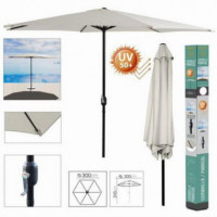 Sombrilla de Jardín URBAN LIVING 300 Cm Beige con Protección UV50+