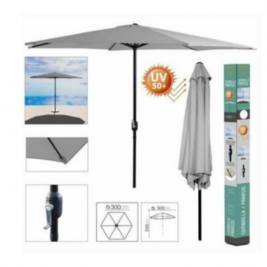 Sombrilla de Jard&iacute;n Urban Living 300 cm Gris UV50+