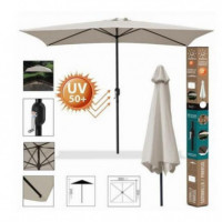 Sombrilla de Jardín URBAN LIVING Rectangular 3X2 Metros UV50+ Beige
