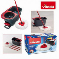 Pack VILEDA Turbo Smart: Cubo con Escurridor y Fregona de Microfibra