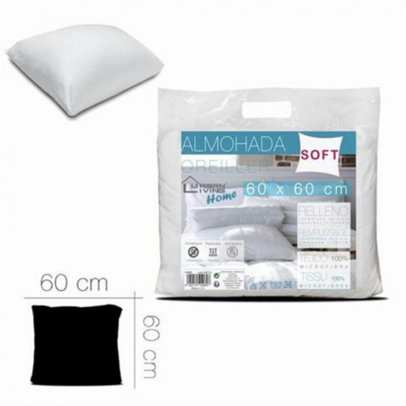 Almohada Soft 60X60 URBAN LIVING de Microfibra Blanda