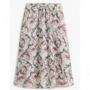 TOMMY HILFIGER - Ess Linen Flare MIDI Skirt - 0F6 - F|WW0WW50753/0F6