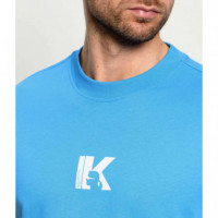 Klj Reg Ss K-logo Tee Azure Blue  KARL LAGERFELD
