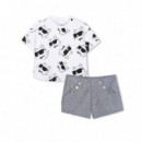 Set Camiseta + Short Blanca  KARL LAGERFELD