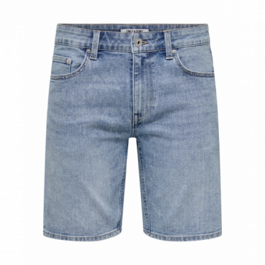 Vaqueros Hombre Bermudas ONLY & Sons Onsweft Box Pim Light Blue Denim