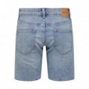 Vaqueros Hombre Bermudas ONLY & Sons Onsweft Box Pim Light Blue Denim