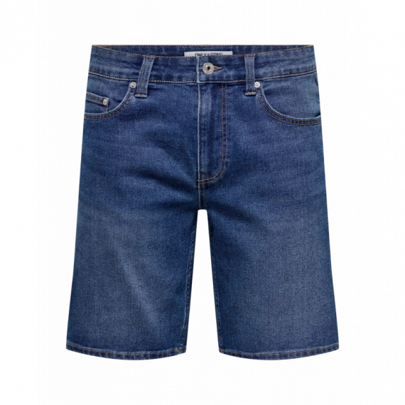 Vaqueros Hombre Bermudas ONLY & Sons Onsweft Box Pim Medium Blue Denim