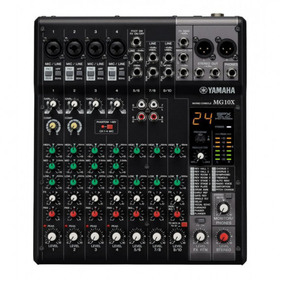 Mesa Mezclas YAMAHA 10CH Efecto 4MIC +3 Line Stere