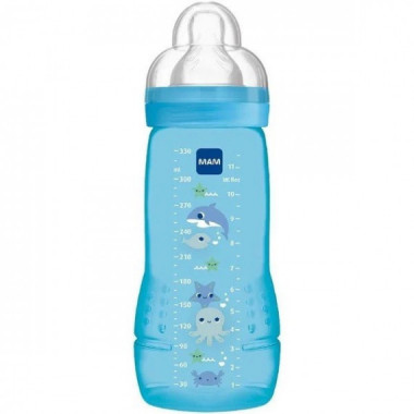 MAM DUPLO BIBERON EASY ACTIVE 330ML +4M AZUL