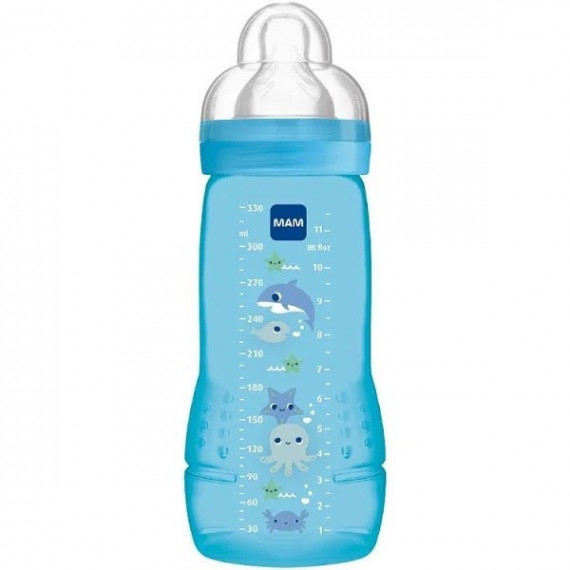 MAM DUPLO BIBERON EASY ACTIVE 330ML +4M AZUL