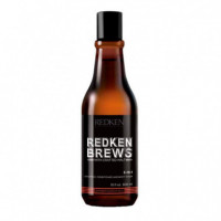 REDKEN Brews 3-IN-1 Shampoo, Conditioner & Body Wash