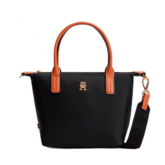 Bolso tote con bandolera tejida