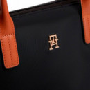 Bolso tote con bandolera tejida