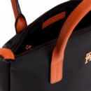 Bolso tote con bandolera tejida