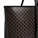 Tote bag revestida con logo emblemático y bolsillo