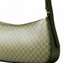 Bolso de hombro con emblema revestido y logo