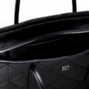 Bolso tote pequeño logo emblemático acolchado