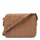 Bandolera acolchada con doble cremallera y logo emblemático