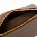 Bolso cruzado con logo en lámina metálica