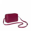 Bolso cruzado con logo en lámina metálica