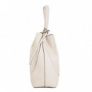 Bolso hobo efecto piel asa trenzada y lazada