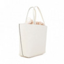 Bolso Shopper Desestructurado Pespuntes Monograma