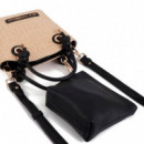 Bolso Contrast Raffia-Effect