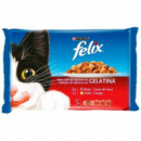 FELIX Gato Adulto Seleccion de Carnes 4X85 Gr