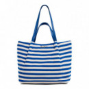 Bolso tote de rayas