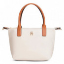 Bolso tote con monograma TH