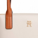 Bolso tote con monograma TH