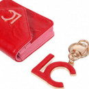 Monedero y llavero forrado LC