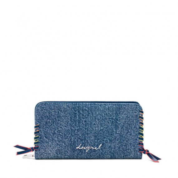 Monedero mediano denim corazón