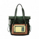 Mochila voyager bicolor encerada