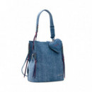 Mochila pequeña denim corazón