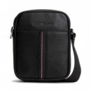 Bolso reporter de piel granulada