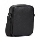 Bolso reporter de piel granulada