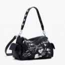 Desigual Bolso bowling efecto piel letras mediano 25WAXPA6-2000