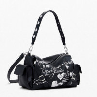 Desigual Bolso bowling efecto piel letras mediano 25WAXPA6-2000