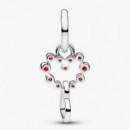 Charm Colgante Corazones Conectados y Gemas Rojas 794435C01