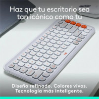 Teclado Inalámbrico LOGITECH Pop Icon Keys Rose/white