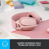 Auriculares con Micrófono Logitech Zone Vibe 100 Bluetooth 5.2 Rosa