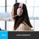 Auriculares con Micrófono Logitech Zone Vibe 100 Bluetooth 5.2 Rosa