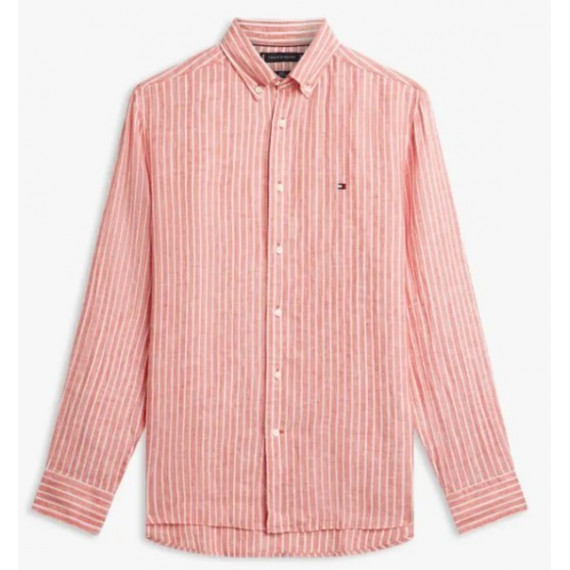 TOMMY HILFIGER - LINEN BENGAL STRIPE RF SHIRT - 0DM - F|MW0MW42400/0DM