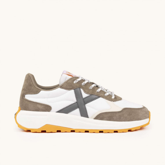 Tenis MUNICH Babel Blanco Marron Gris