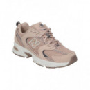 Playeras NEW BALANCE 530 Beige Animal Print